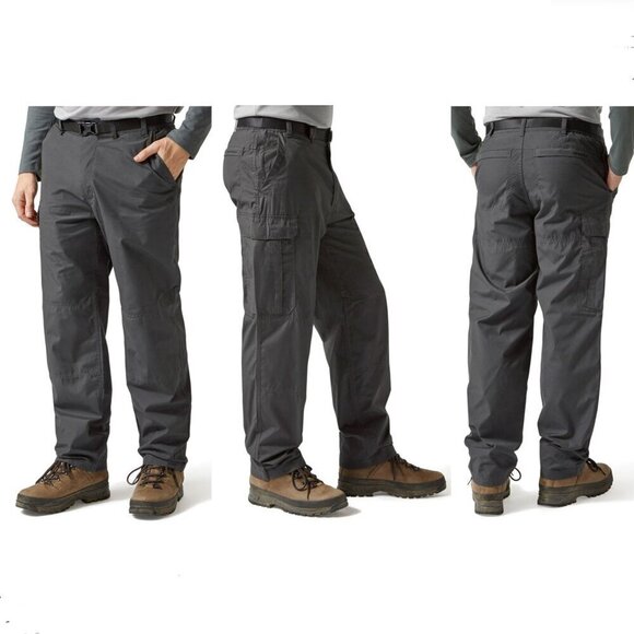 NWT Craghoppers Classic Kiwi Cargo Trousers Pants Sz 36 Short - Gray (Elephant) - Picture 1 of 15